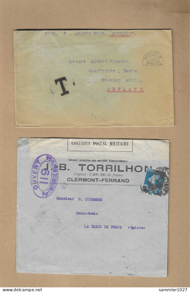 Los Vom 03.05 Briefumschlag Aus Clermont Ferrad  1917 - Covers & Documents