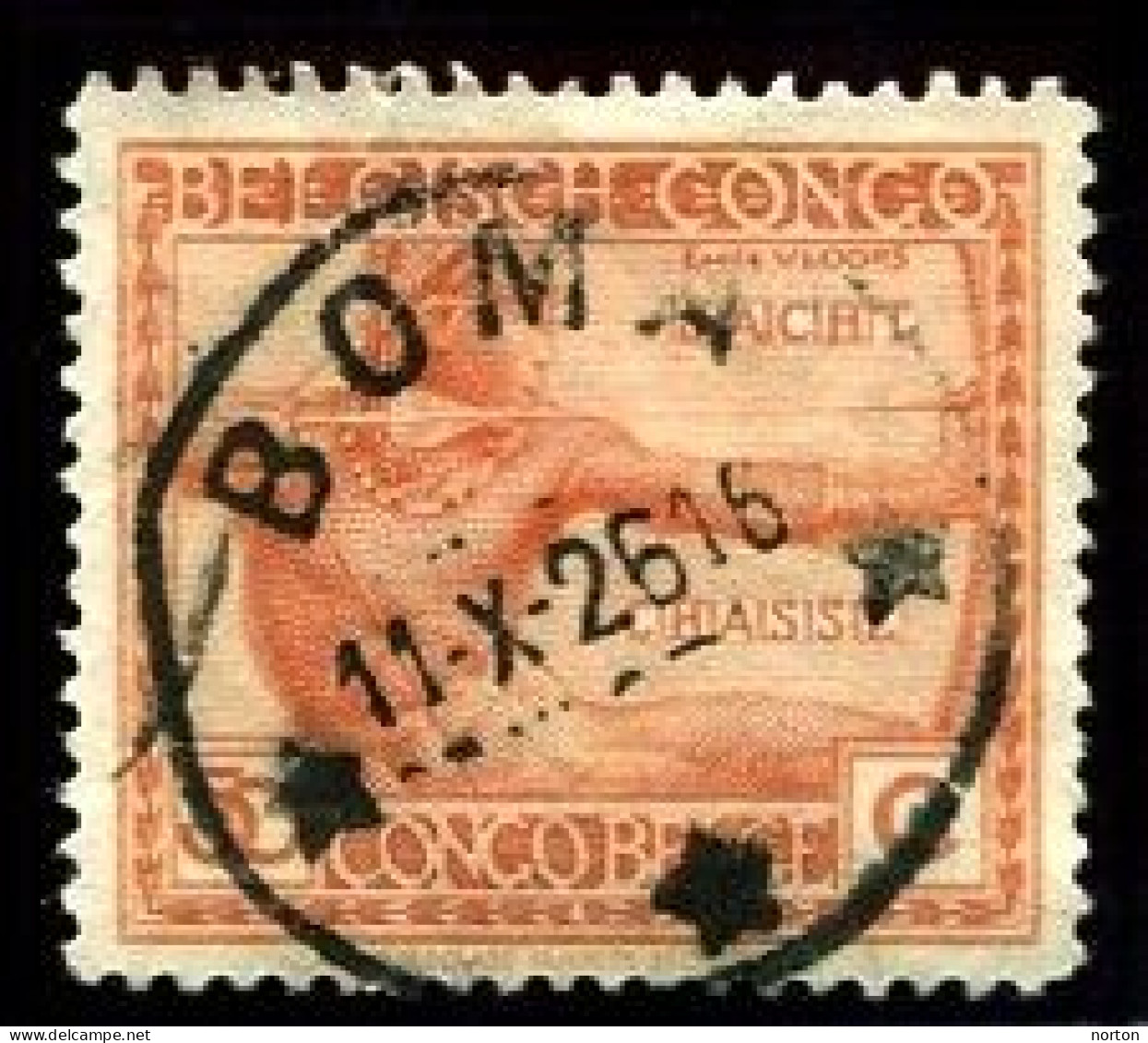 Congo Boma Oblit. Keach 5E2-Dmyt Sur C.O.B. 123 Le 11/10/1926 - Usati