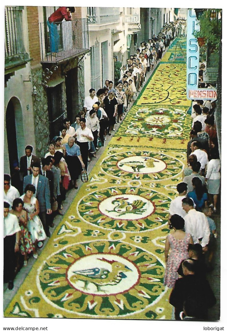 ALFOMBRA DE FLORES, FIESTA CORPUS CHRISTI / CARPET OF FLOWERS , CORPUS CHRISTI.-  SITGES - BARCELONA.- ( CATALUNYA ) - Barcelona