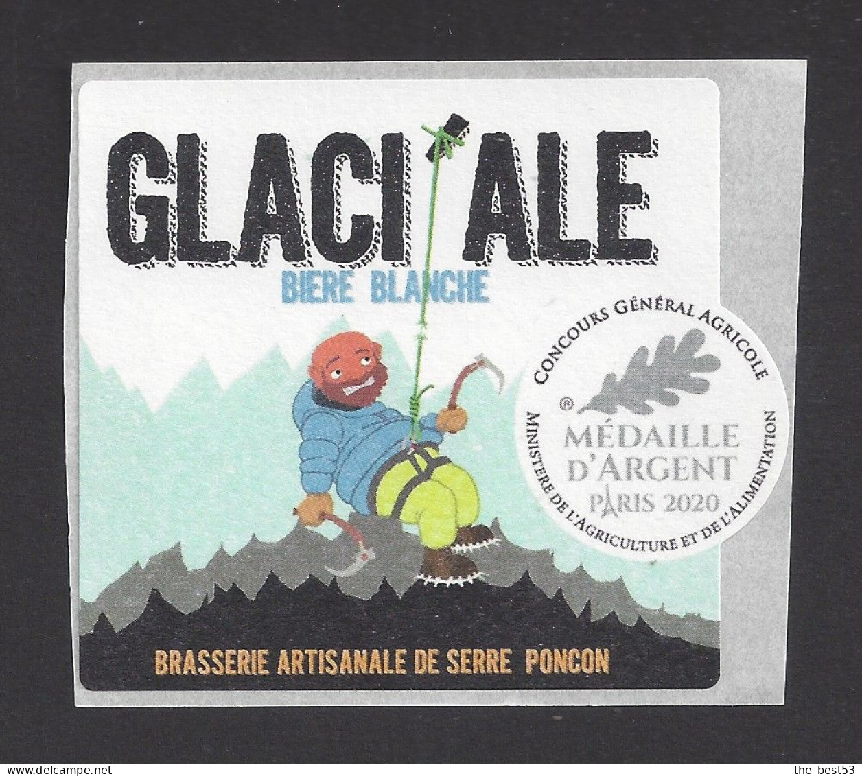 Etiquette De Bière Blanche  6 X 6 Cm -  Point De Peur    - Brasserie Du Forest à Chateaufort (04) - Bier