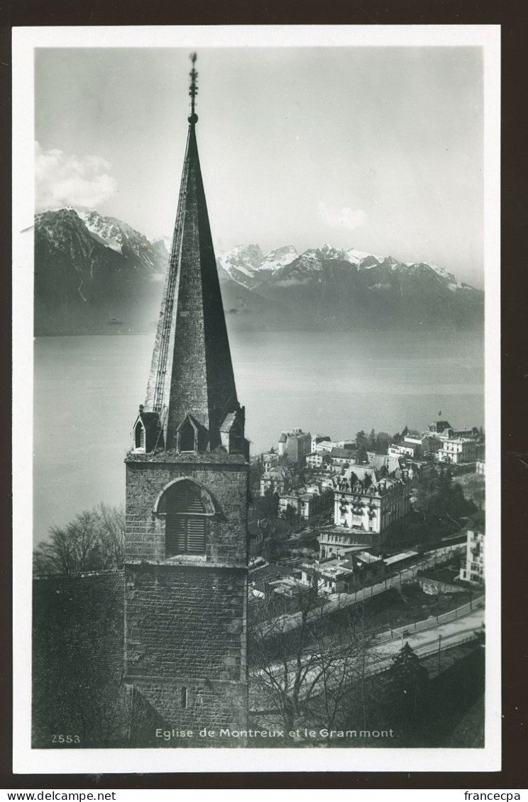 14812 - SUISSE - Eglise De MONTREUX Et Le Grammont - Montreux