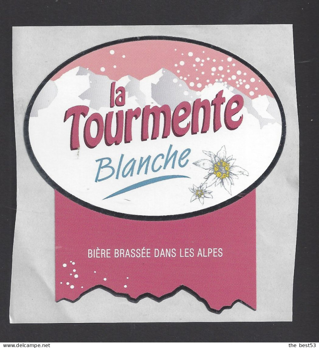 Etiquette De Bière Blanche -  La Tourmente  -  Brasserie Des Grands Cols à Besançon (05) - Bière
