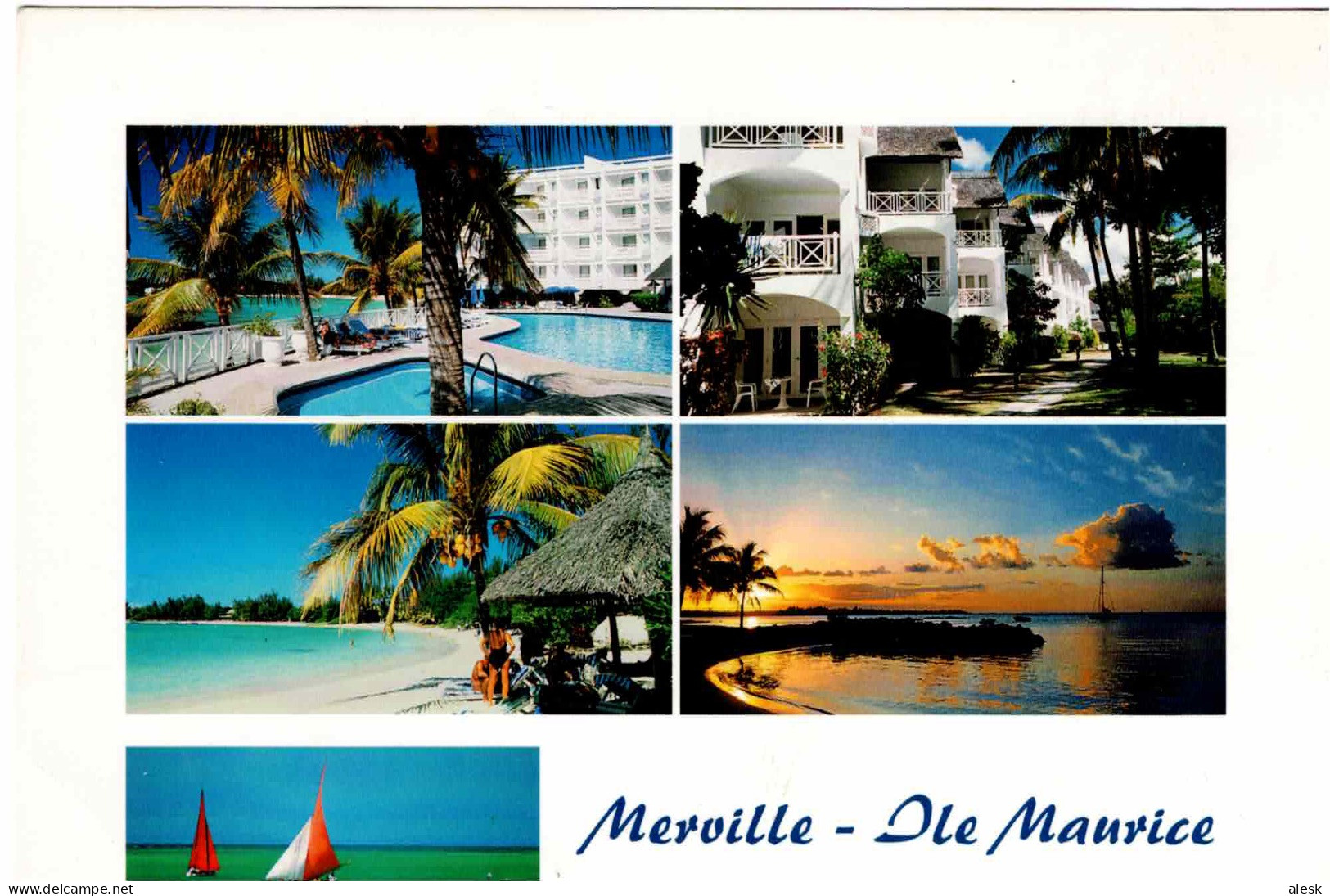 ÎLE MAURICE - MAURITIUS N°952 + 955 - 23 Auôt 2003 - Poisson Pavillon & Aiguille - CP Merville - Maurice (1968-...)