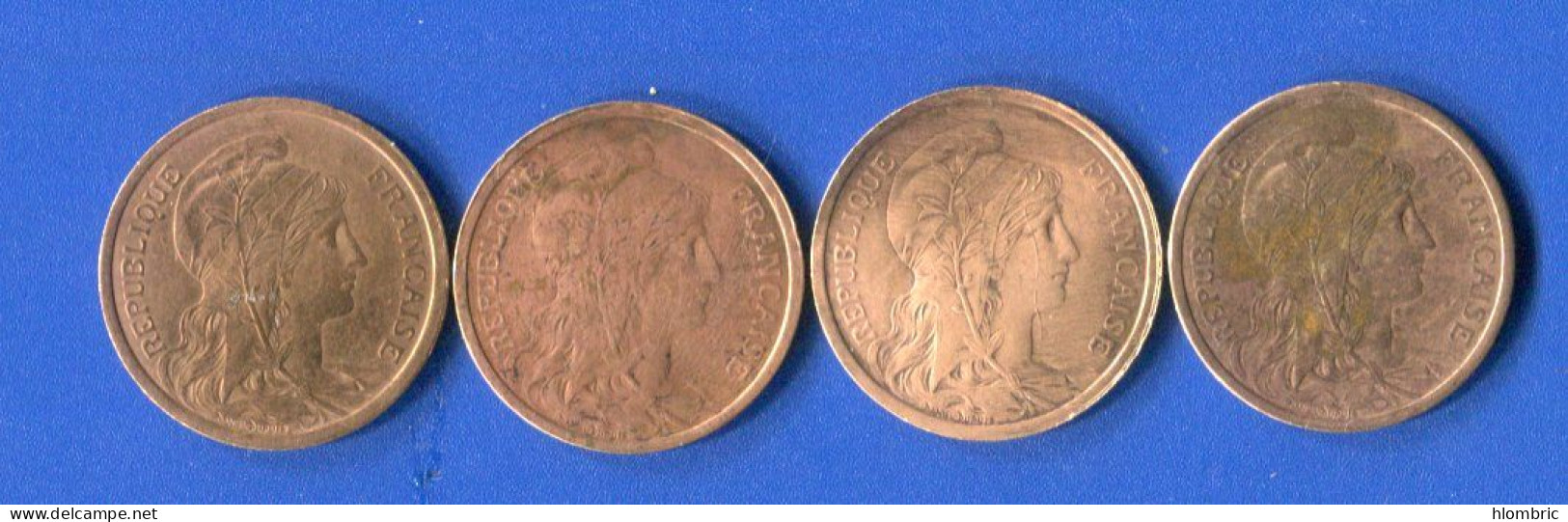 2 Cents  1903 +1911 +1913 +114 - 2 Centimes