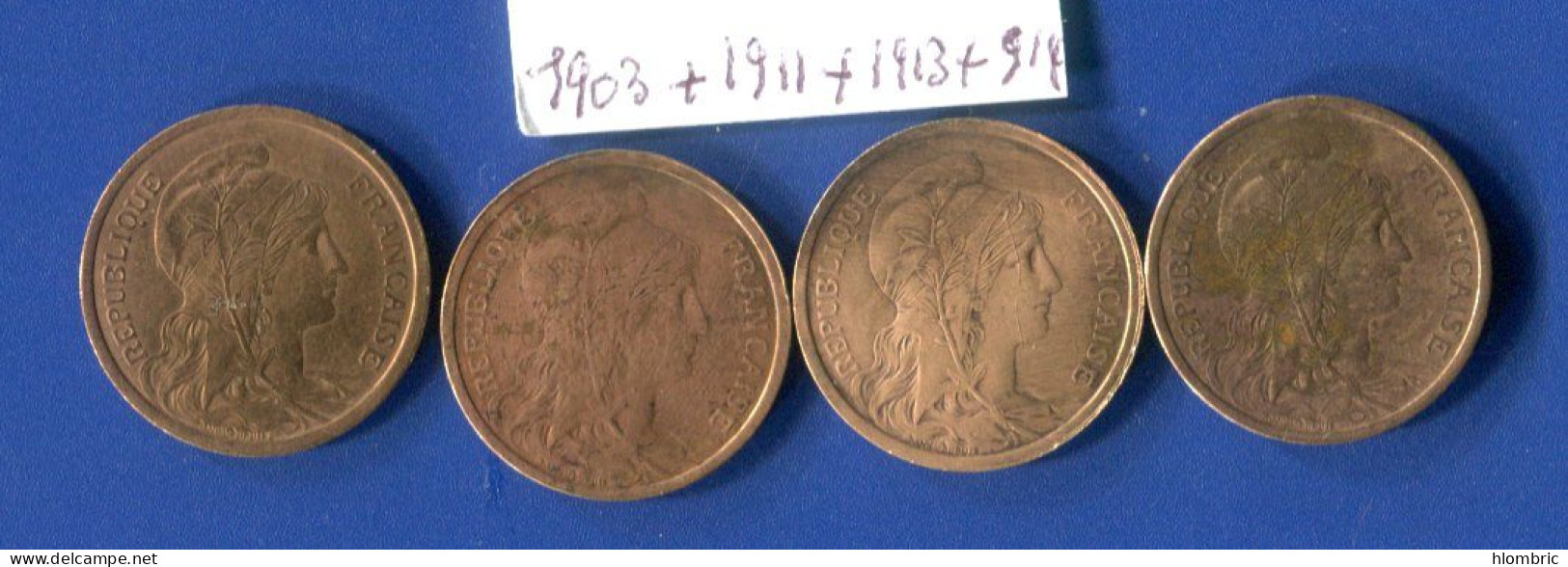 2 Cents  1903 +1911 +1913 +114 - 2 Centimes