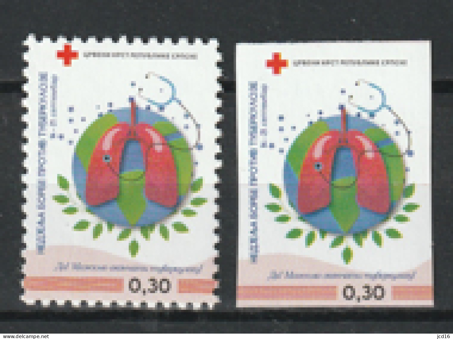 Lot 2 Timbres BOSNIE SERBIE Croix Rouge Red Cross  Neufs - Rode Kruis