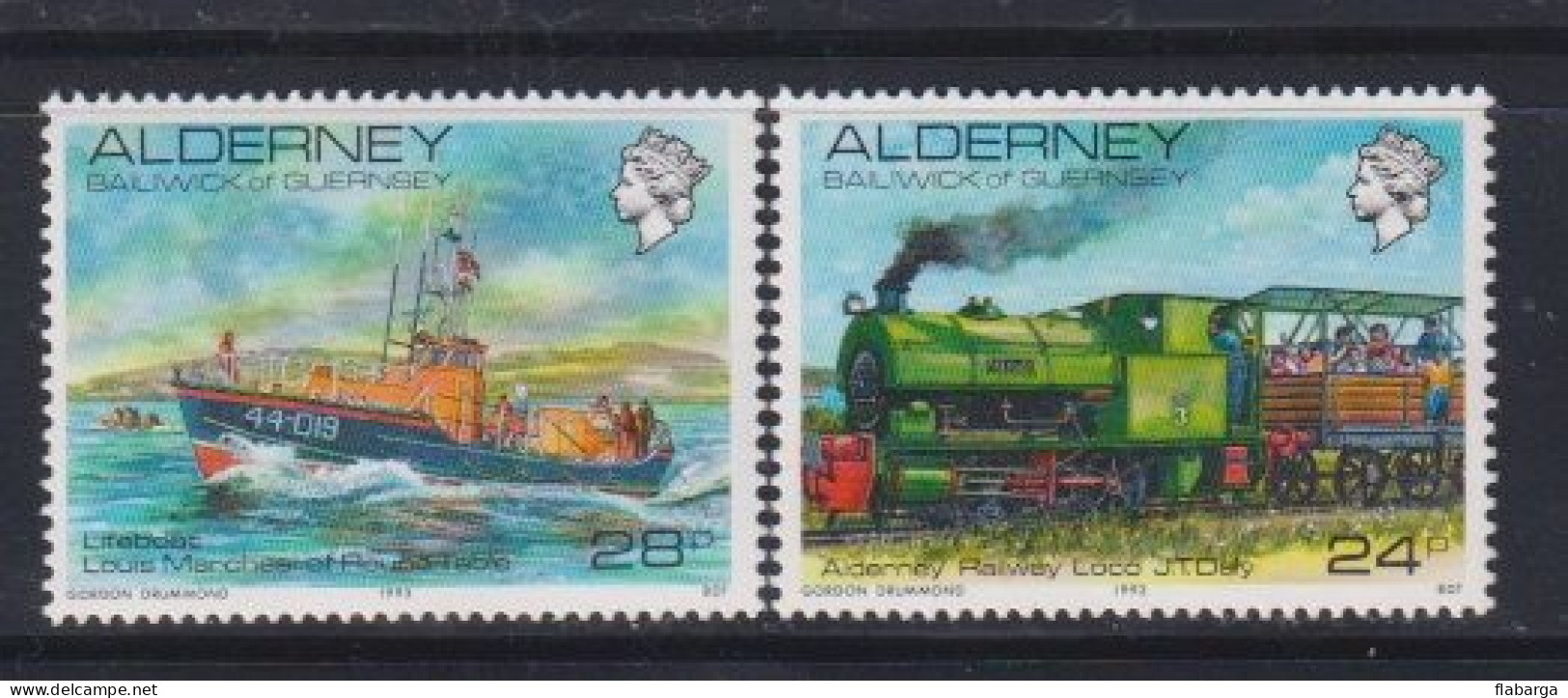 Año 1993 Yvert Nº 59/60 Vistas De LAlderney (V) - Alderney