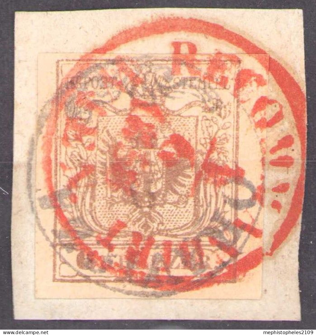 AUSTRIA 1858 - ANK 4 Mp III, Voll- Bis Breitrandig, Rotstempel "Recommandirt Wien" - Gebruikt