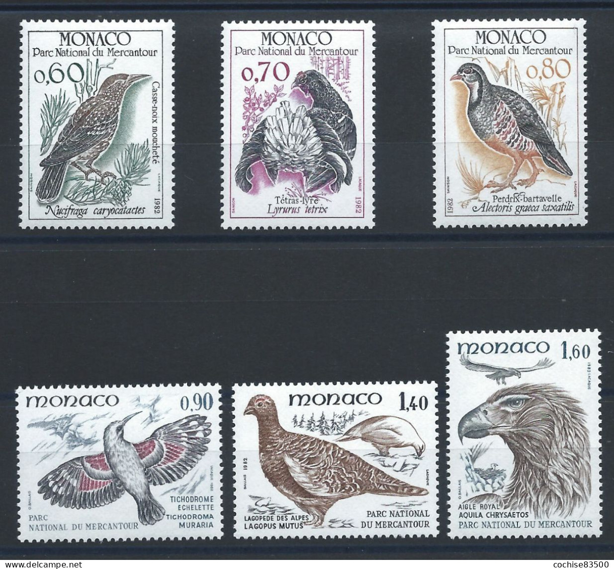 Monaco N°1316/21** (MNH) 1982 - Faune "Oiseaux" - Nuevos