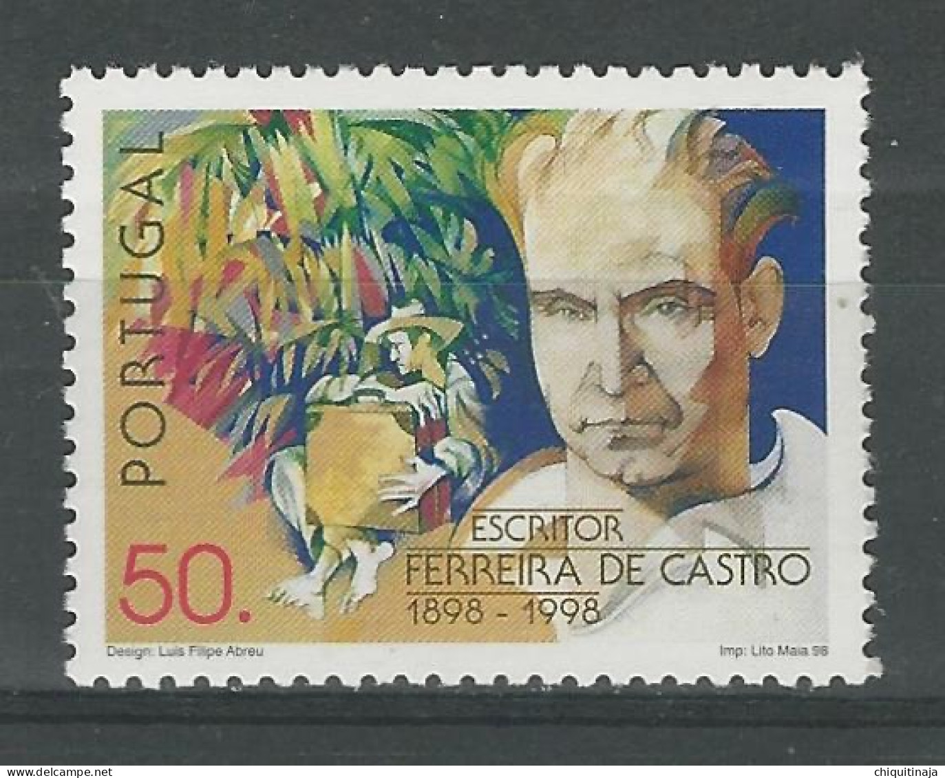 Portugal 1998 “Centenario Del Nacimiento De Ferreira Castro” MNH/** - Neufs