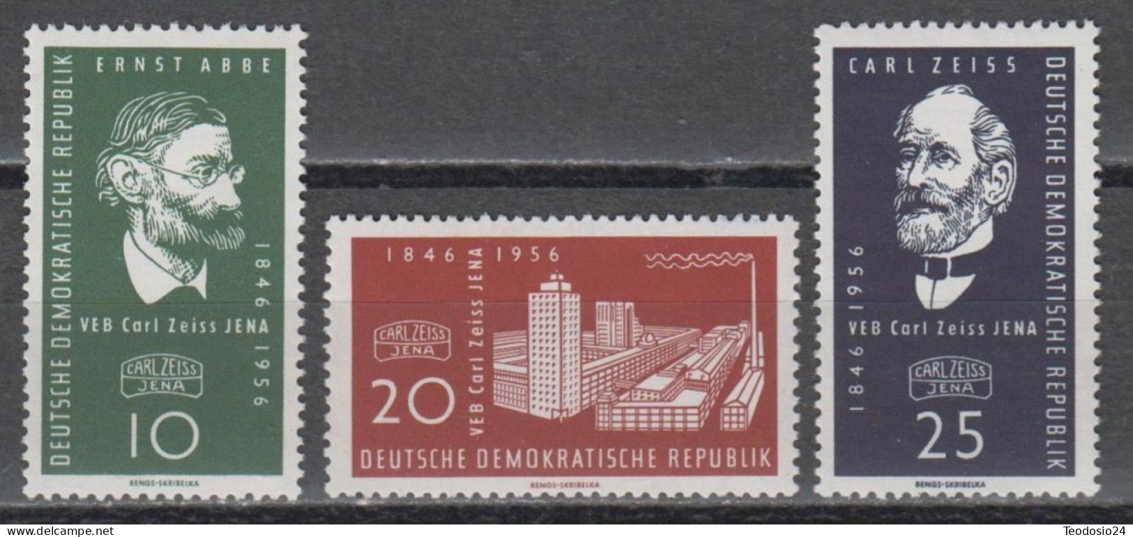 DDR 1956  Mich.Nr.545/47 **  CARL ZEISS ** - Nuovi