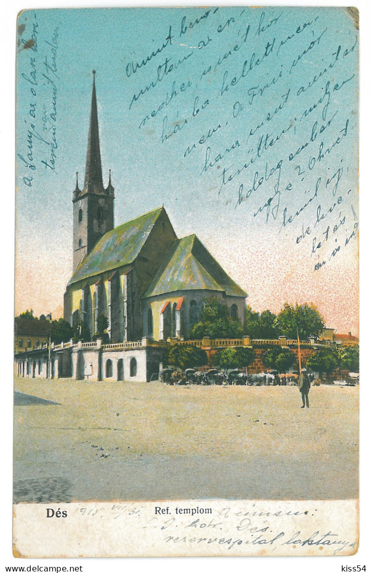 RO 06 - 21231 DEJ, Cluj, Biserica Reformata, Romania - Old Postcard - Used - 1915  - Rumania