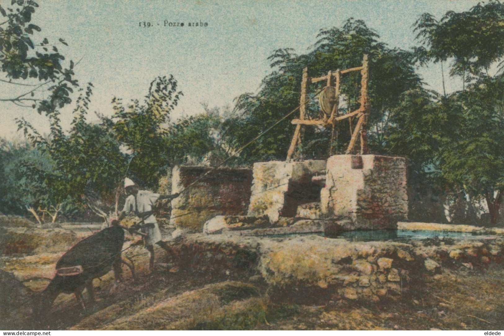 Noriah Puit Arabe Avec Boeuf Moulin Eau Watermill - Moulins à Eau