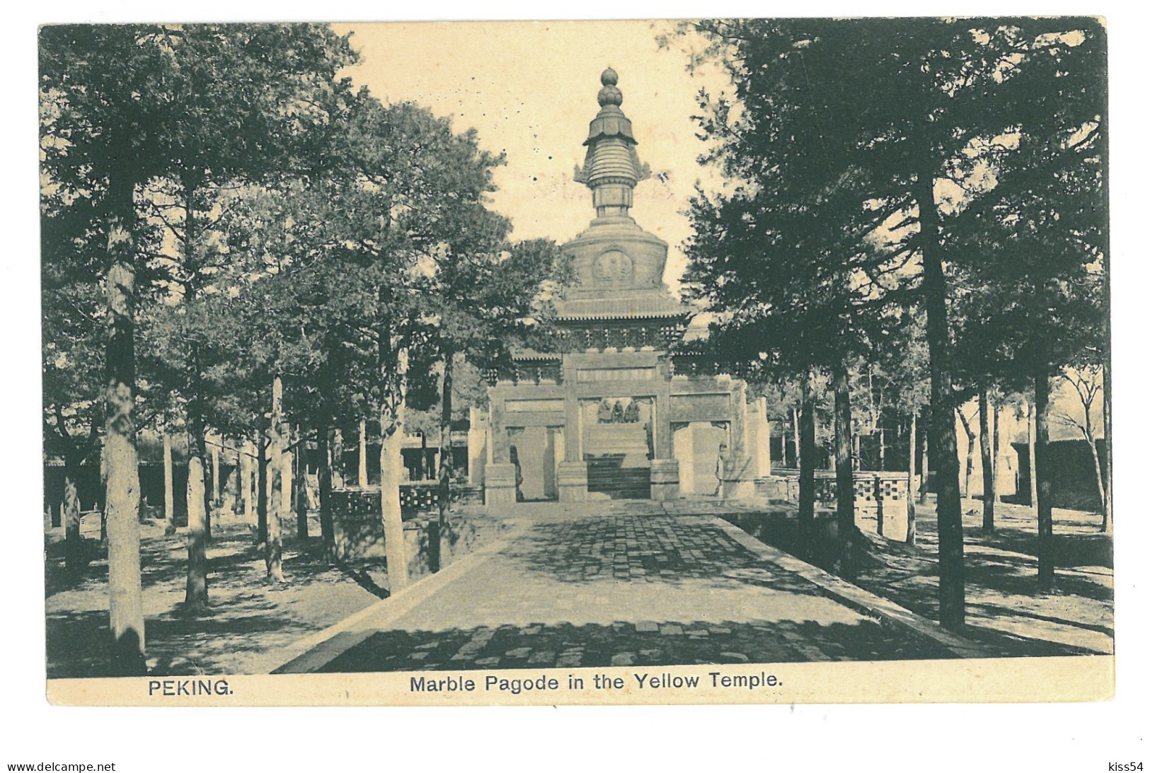 CH 83 - 23899 PEKING, MARBLE Pagode In The Yellow Temple, China - Old Postcard - Used - 1912 - China