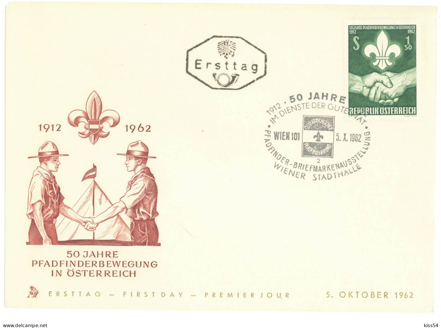 SC 39 - 455 Scout AUSTRIA - Cover - Used - 1962 - Briefe U. Dokumente