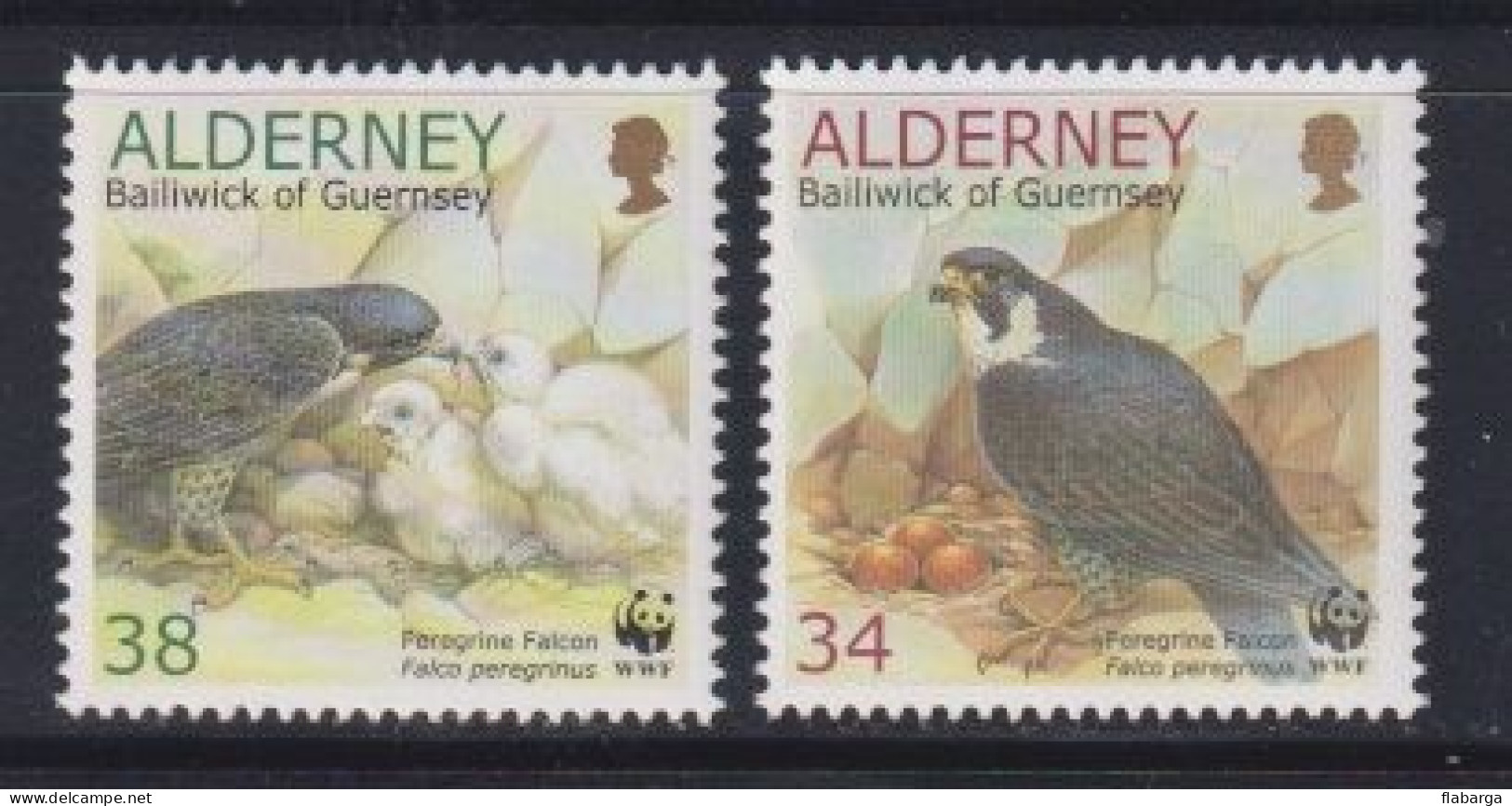 Año 2000 Yvert Nº 146a/147a Proteccion De La Naturaleza - Alderney