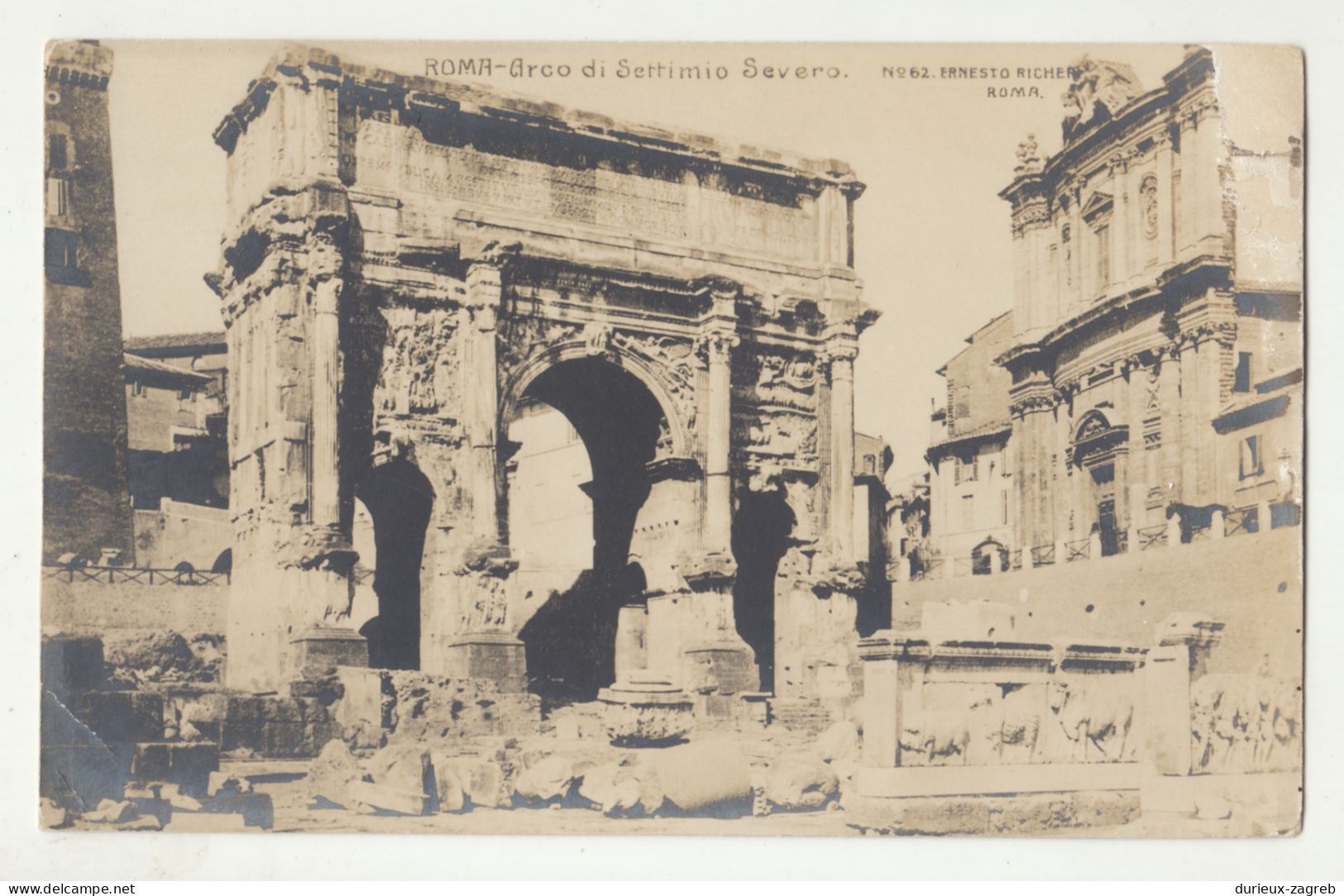 Roma Arco Di Settimio Severo Old Postcard Not Posted B240503 - Altri Monumenti, Edifici