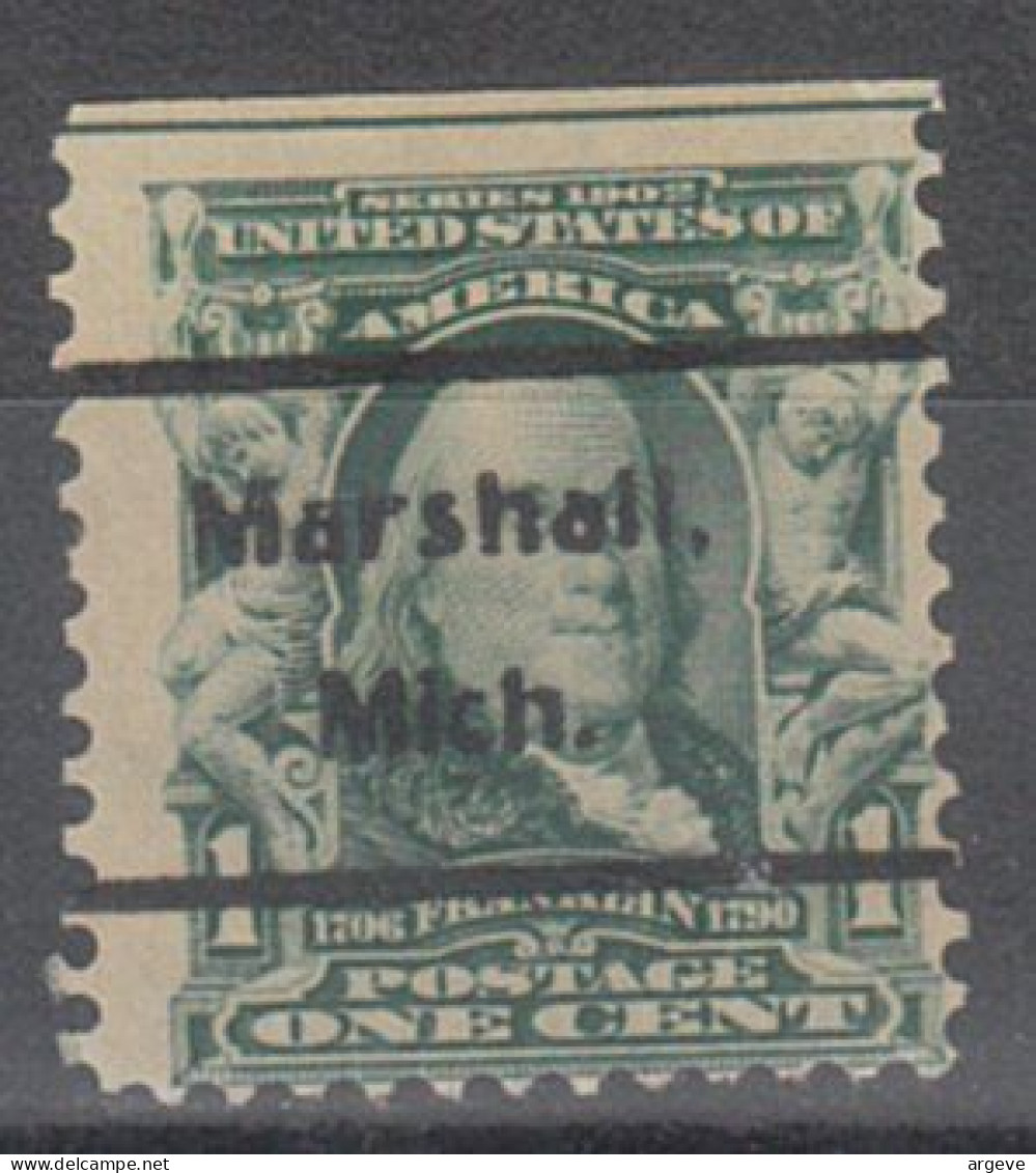 USA Precancel Vorausentwertungen Preo Locals Michigan, Marshal 300-L-1 E - Precancels