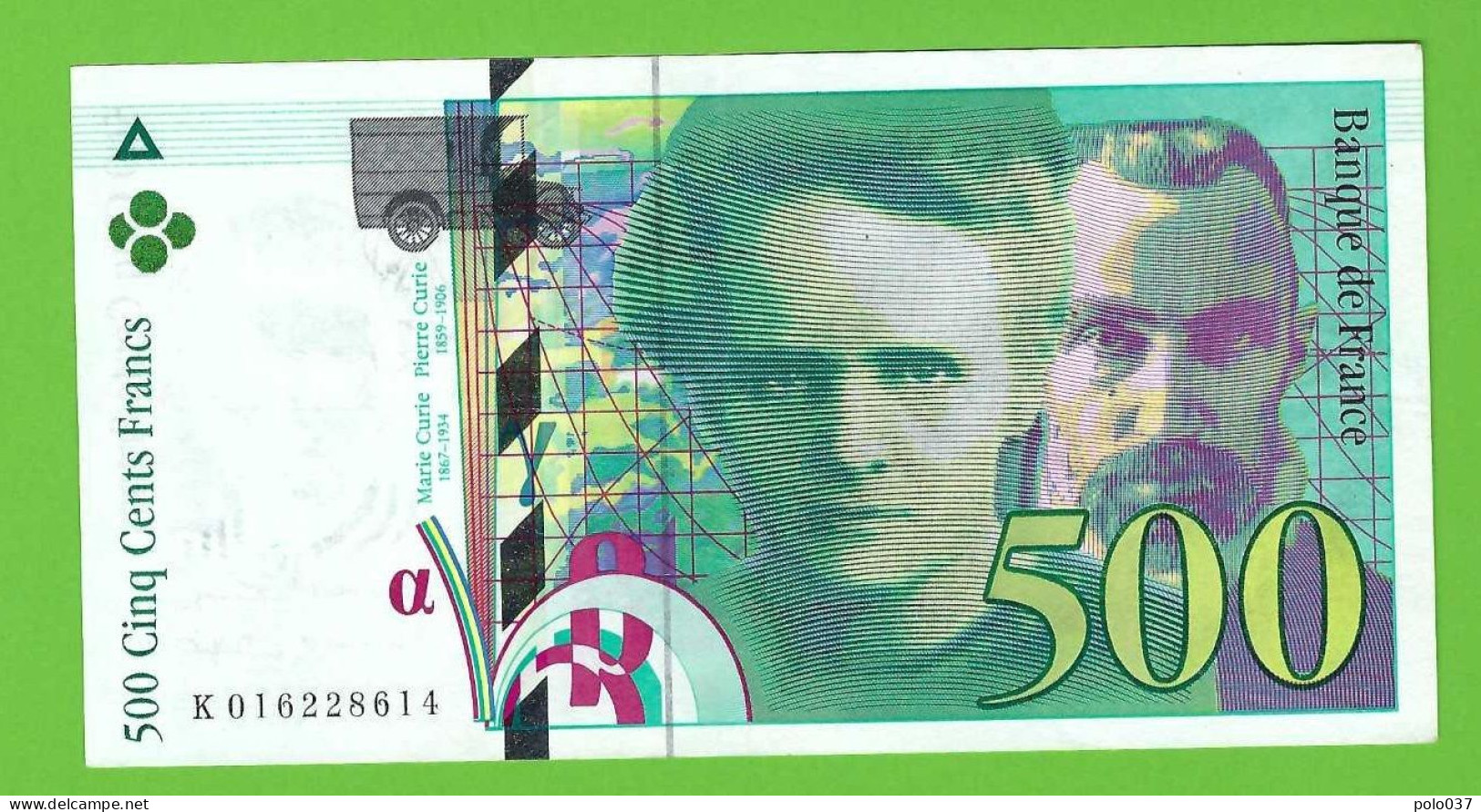 Billet "2" -  500 Francs Pierre Et Marie Curie 1994 NEUF - 500 F 1994-2000 ''Pierre Et Marie Curie''