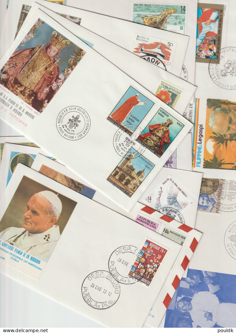 World Travels Of Pope John Paul II - 50 Covers. Postal Weight Approx 270 Gramms. Please Read Sales Conditions  - Papi