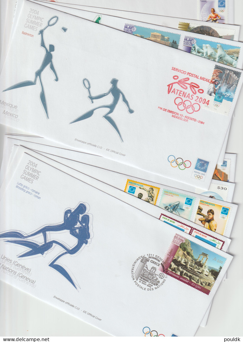 Olympic Games In Athens 2004 - Ten Covers, Looks Like FDC. Postal Weight Approx 0,09 Kg. Please Read Sales Con - Zomer 2004: Athene