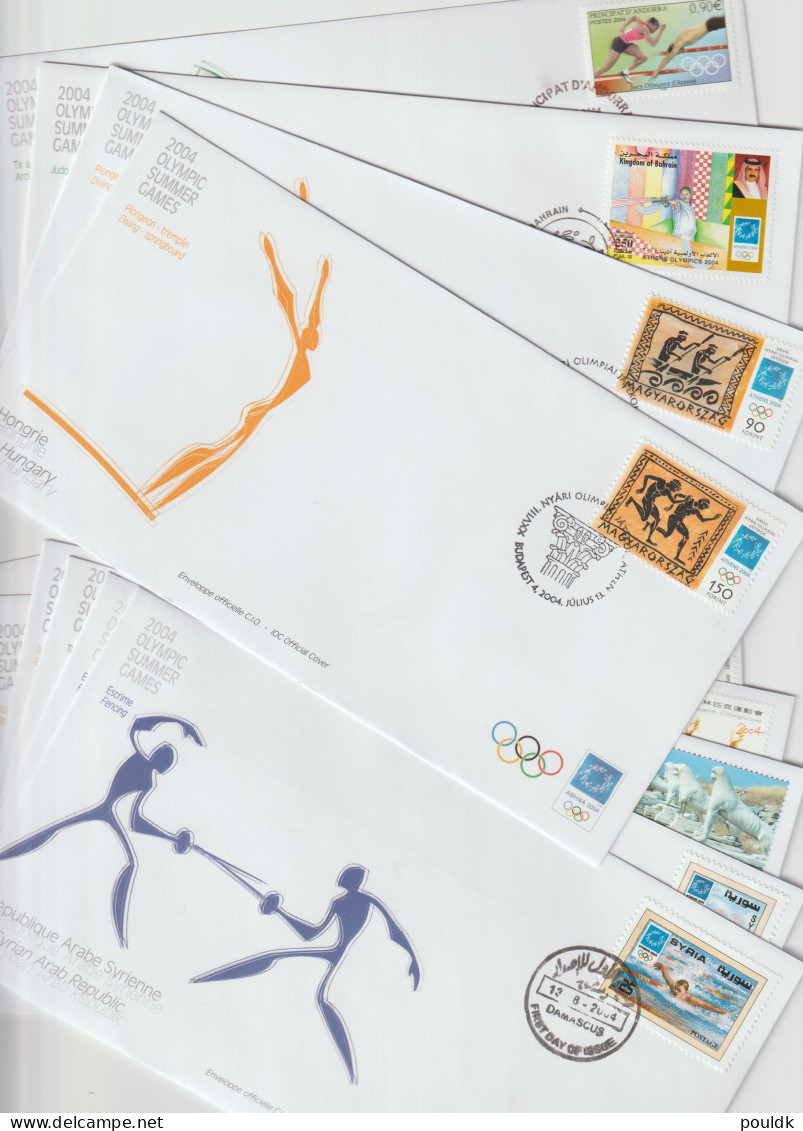 Olympic Games In Athens 2004 - Ten Covers, Looks Like FDC. Postal Weight Approx 0,09 Kg. Please Read Sales Con - Summer 2004: Athens