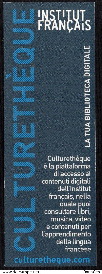 ITALIA 2014 SEGNALIBRO / BOOKMARK - CULTURETHEQUE INSTITUT FRANCAIS - LA TUA BIBLIOTECA DIGITALE  FESTIVAL NARRATIVA - I - Marque-Pages