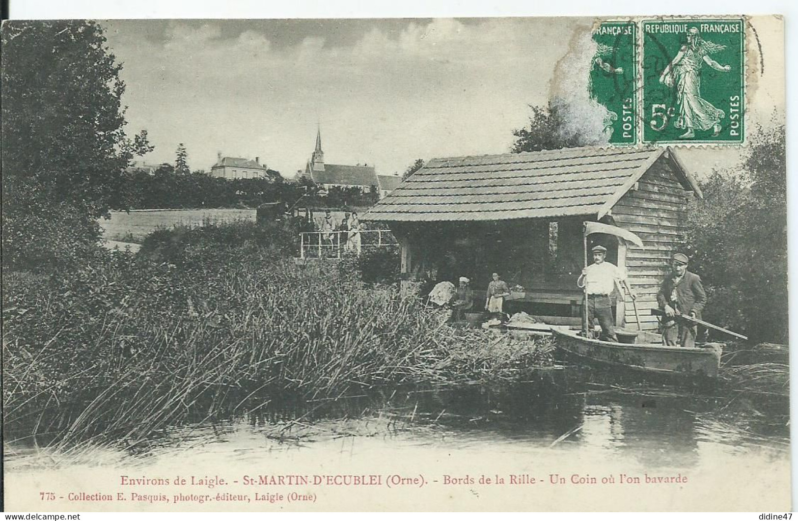 SAINT MARTIN D'ECUBLEI - Bords De La Rille- Un Coin Ou L'on Bavarde ( Lavoir) - Altri & Non Classificati