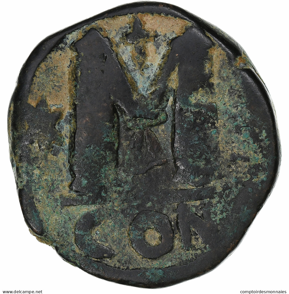 Justin I, Follis, 518-527, Constantinople, Bronze, TB - Byzantium