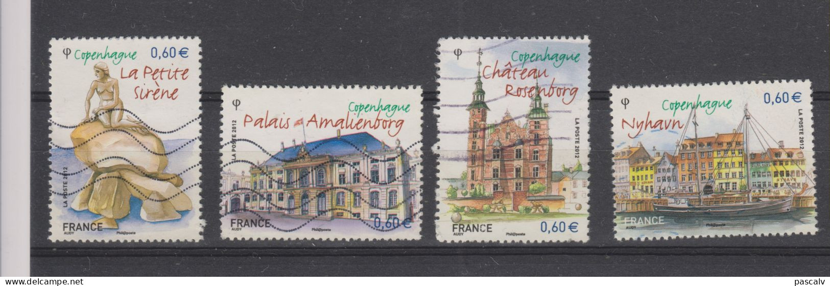 Yvert 4637 / 4640 Série Complète Capitales Copenhague - Used Stamps