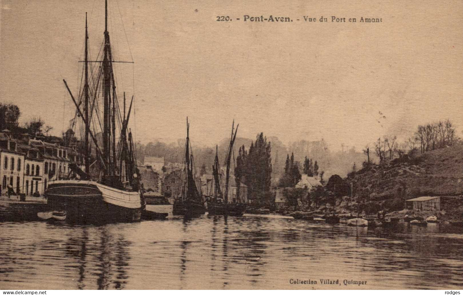 29 , Cpa  PONT AVEN , 220 , Vue Du Port En Amont    (12921.V24) - Pont Aven