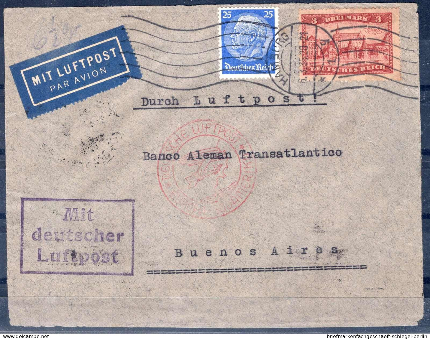 Luftfahrt, Flugpost, Deutsche Flugpost Bis 1950, 1935, Brief - Ohne Zuordnung