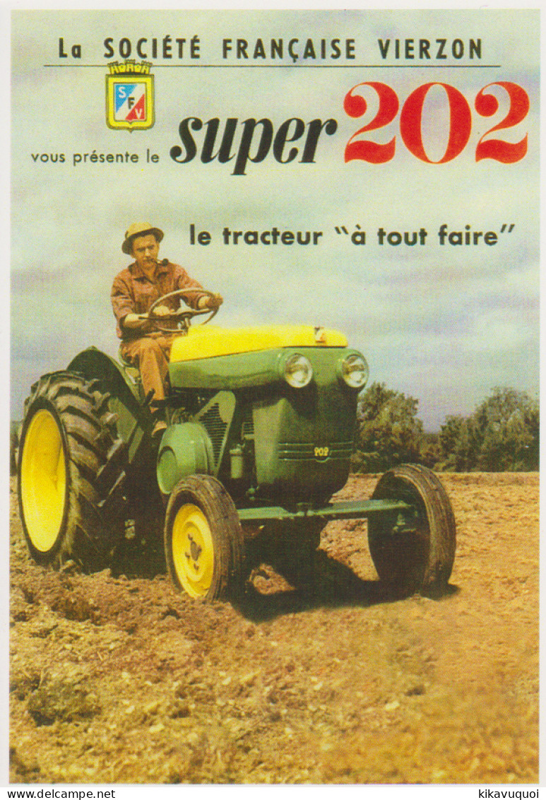 AGRICOLE TRACTEUR VIERZON SUPER 202 - CARTE POSTALE 10X15 CM - Traktoren