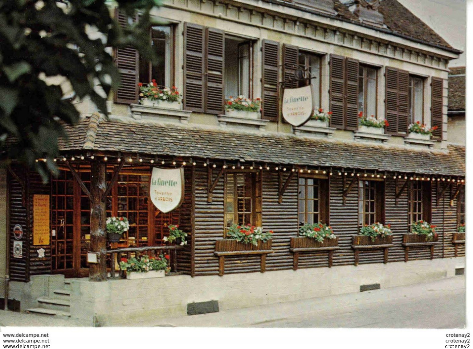 39 ARBOIS LA FINETTE Taverne D'Arbois Av Pasteur En 1983 VOIR DOS Flamme Et Timbre - Arbois