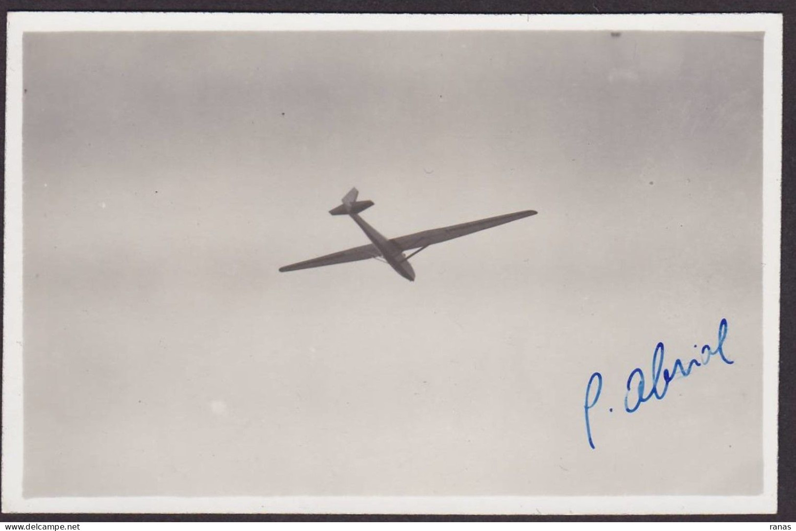 CPA Aviation Autographe Signature Aviateur Avion Carte Photo RPPC Non Circulé ABRIOL Vol à Voile Planeur - Aviateurs & Astronautes