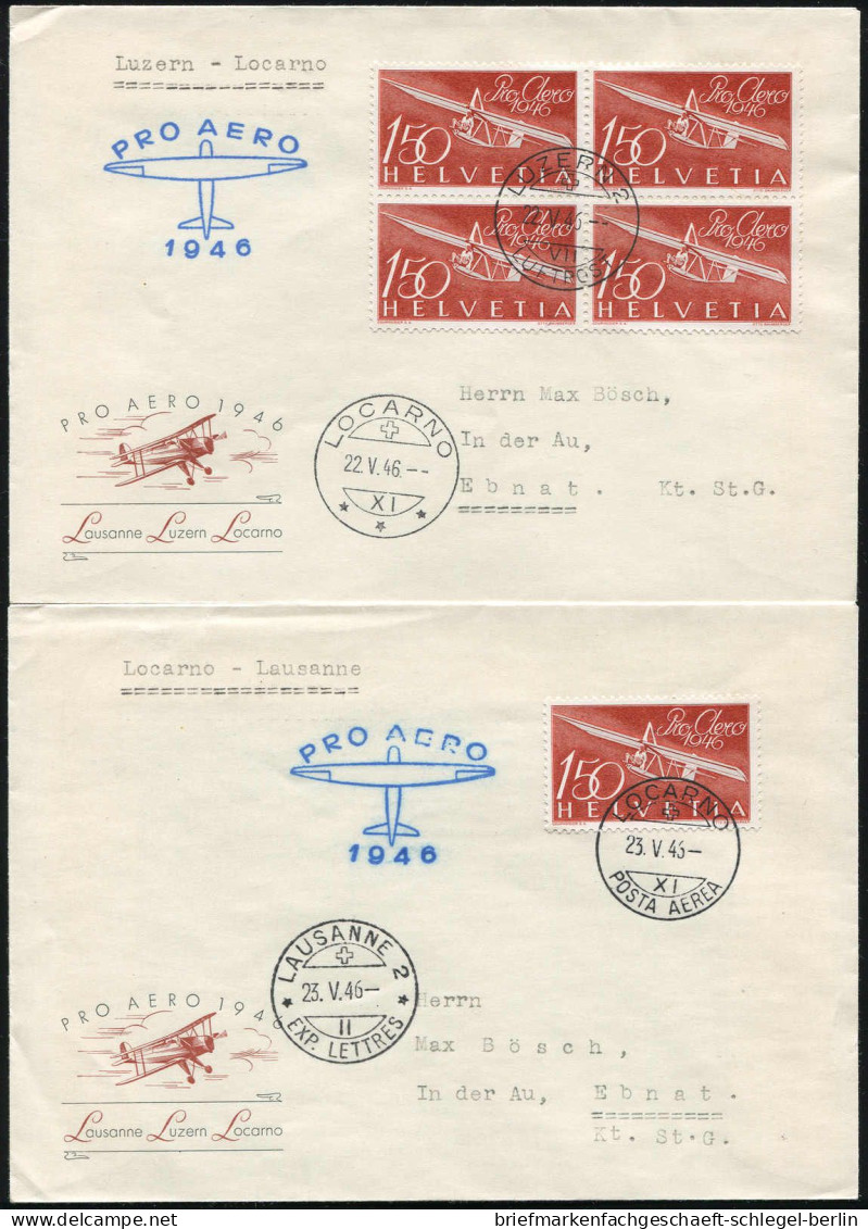 Schweiz, 1946, 470, Brief, Viererblock, FDC - Other & Unclassified