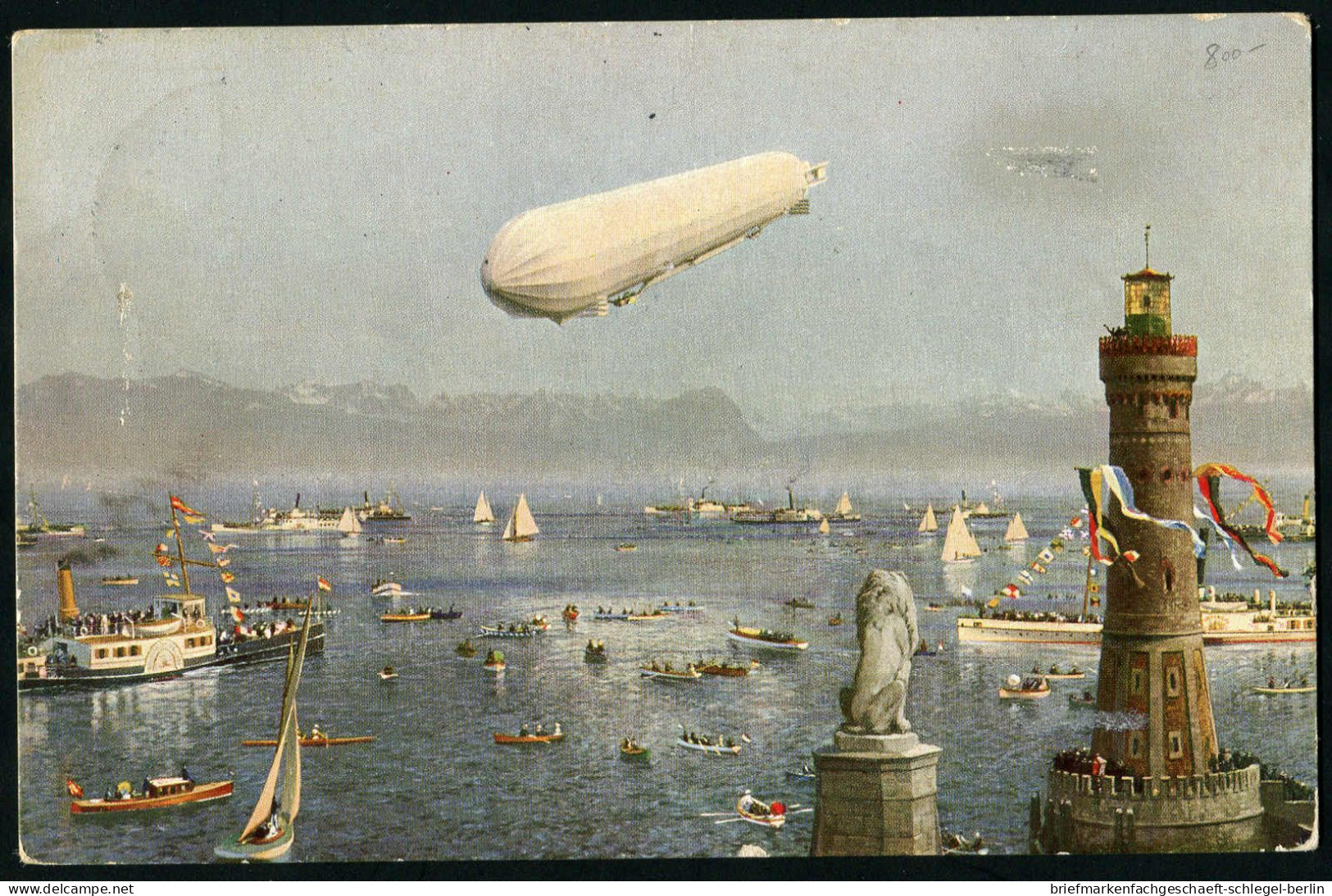 Zeppelin, Zeppelinpost Vor WW-I, 1912, 10 Be, Brief - Zeppelins