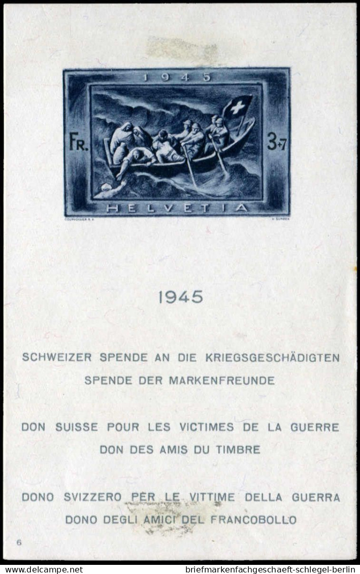 Schweiz, 1945, Bl. 11, Ungebraucht - Other & Unclassified