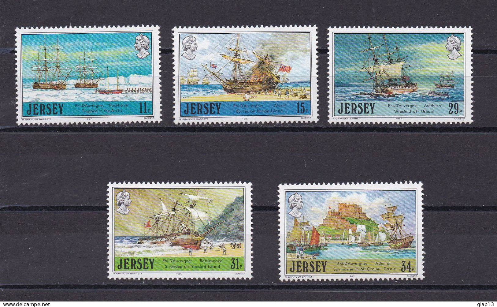 JERSEY 1987 TIMBRE N°403/07 NEUF** BATEAUX - Jersey