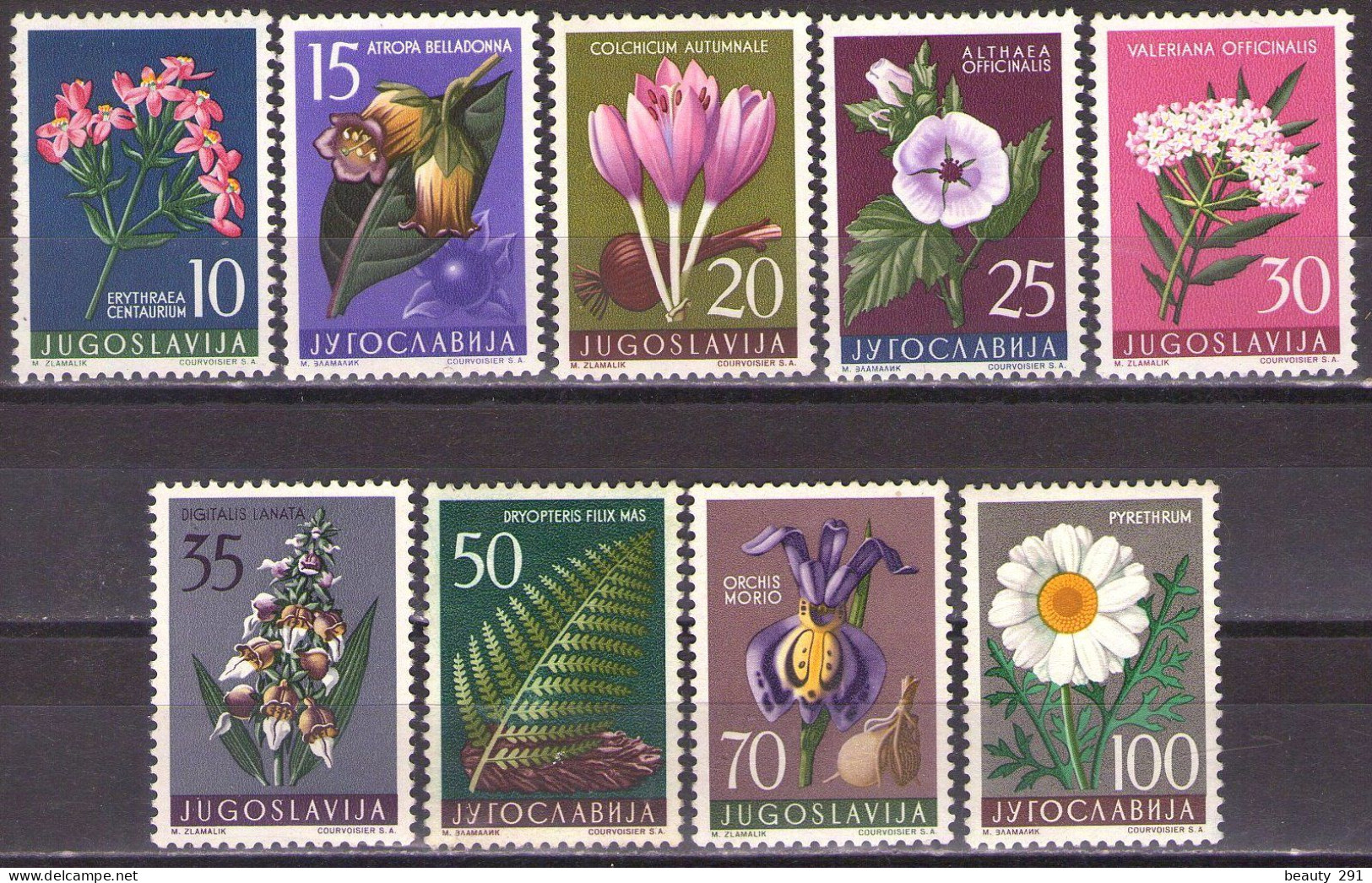 Yugoslavia 1957 - Flowers - Flora - Mi 812-820 - MNH**VF - Unused Stamps