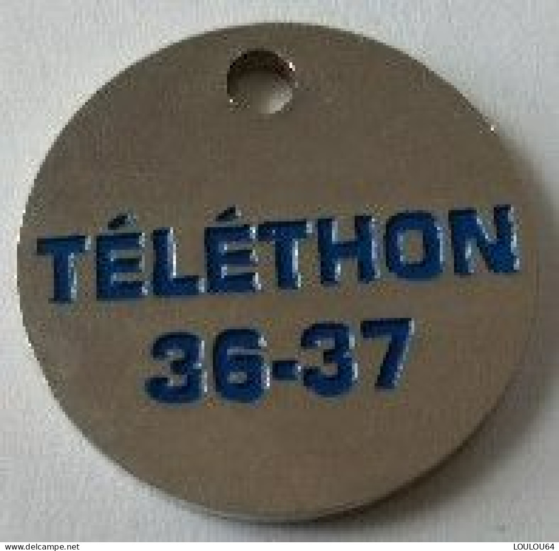 Jeton De Caddie - TELETHON - 36-37 - En Métal - (1) - - Trolley Token/Shopping Trolley Chip