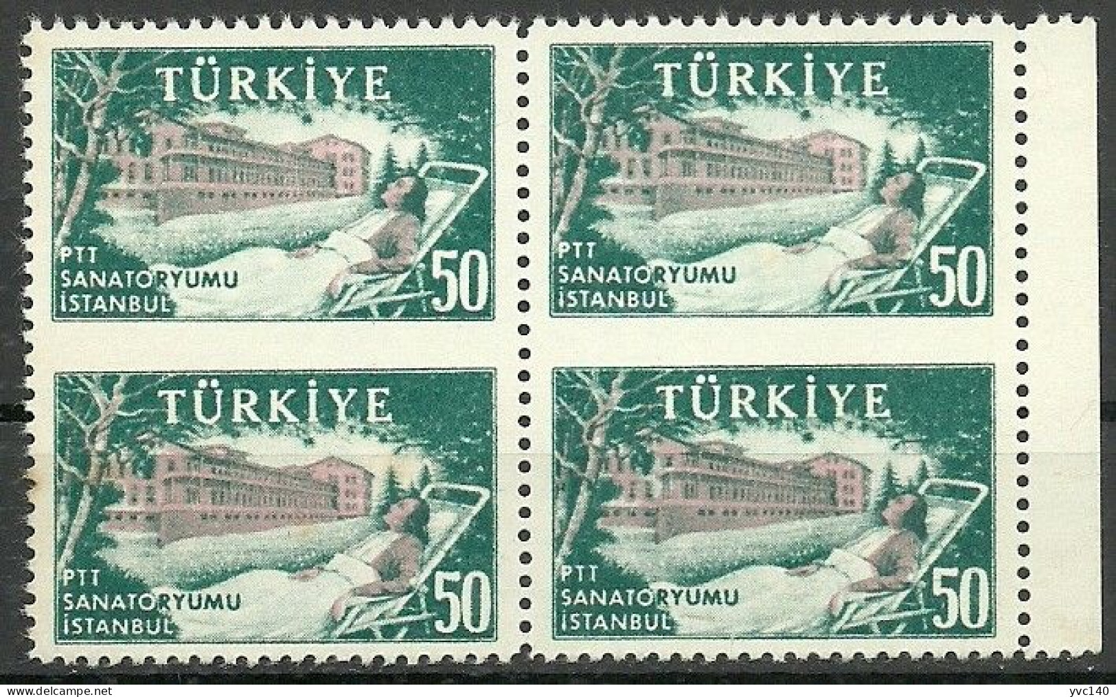 Turkey; 1956 The Health Organization Of PTT ERROR "Partially Imperf." - Ungebraucht