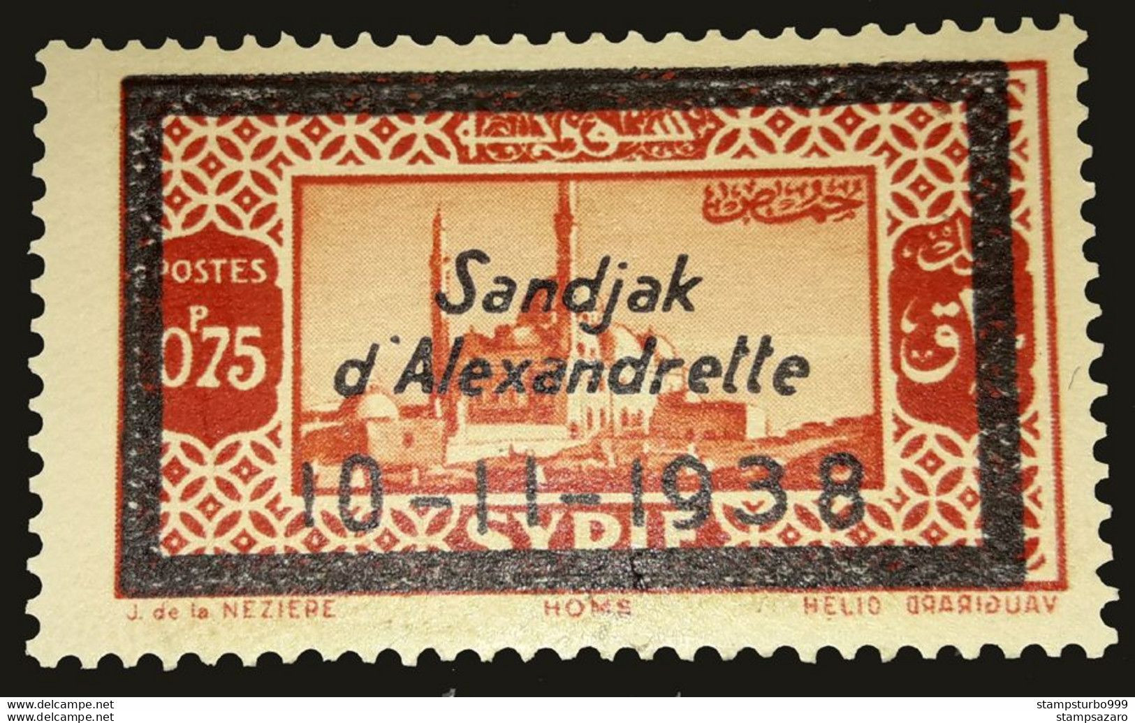Turkeiy 1931 Alexandrette , Alexandretta , Hatay , Atatork Morning 0.75 Pi , Rare , MNH** - Unused Stamps