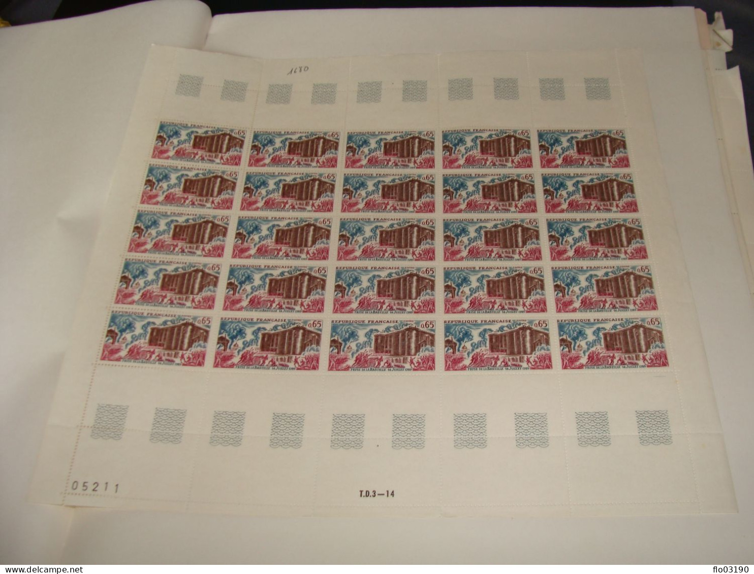 N° 1680 En Feuille De 25 Timbres  Entières Neuves - Full Sheets