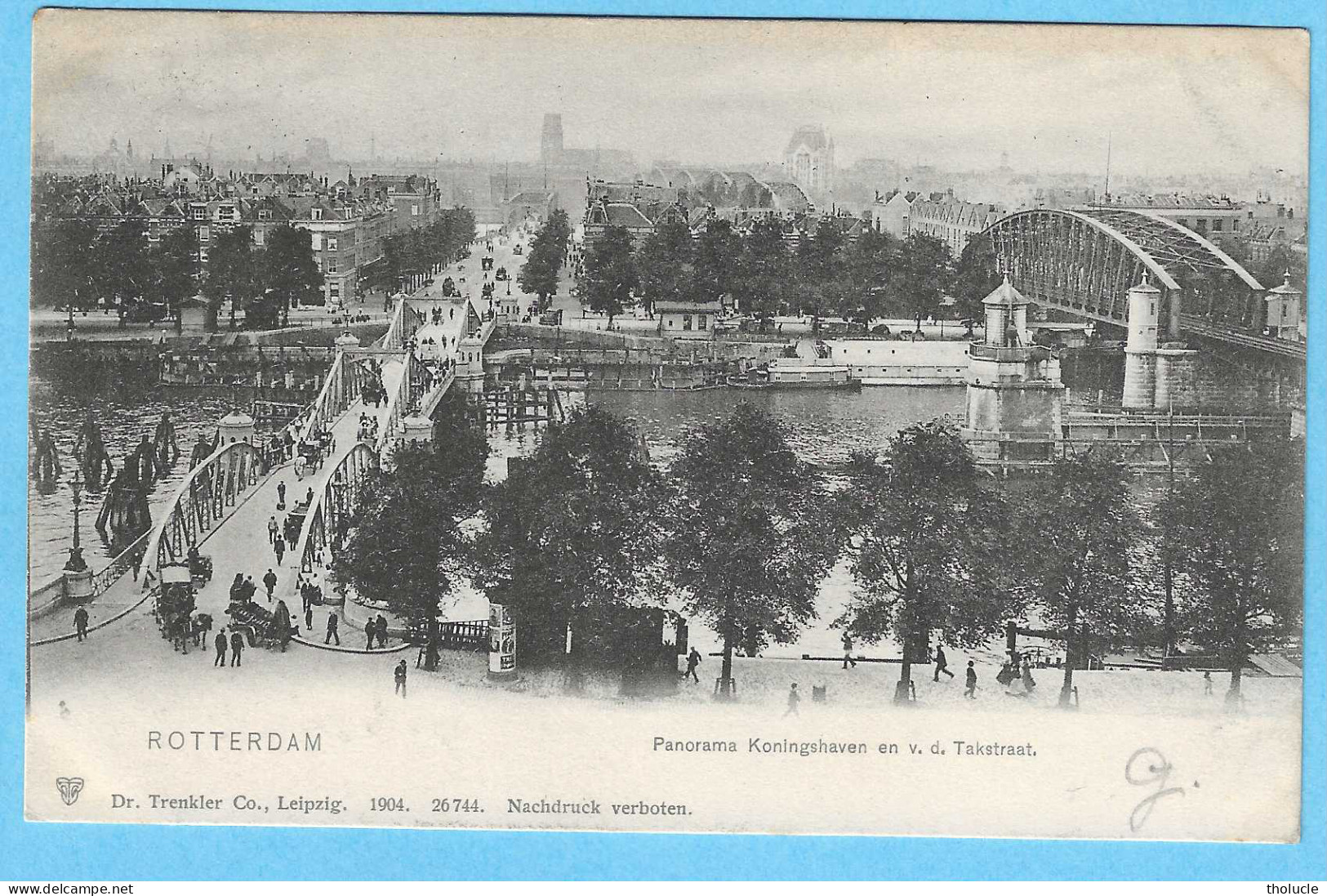 Rotterdam-Zuid-Holland-1905-Panorama Koningshaven En V.d. Takstraat-Uitg.Dr.Trenkler  Co, Leipzig, 1904 - Rotterdam