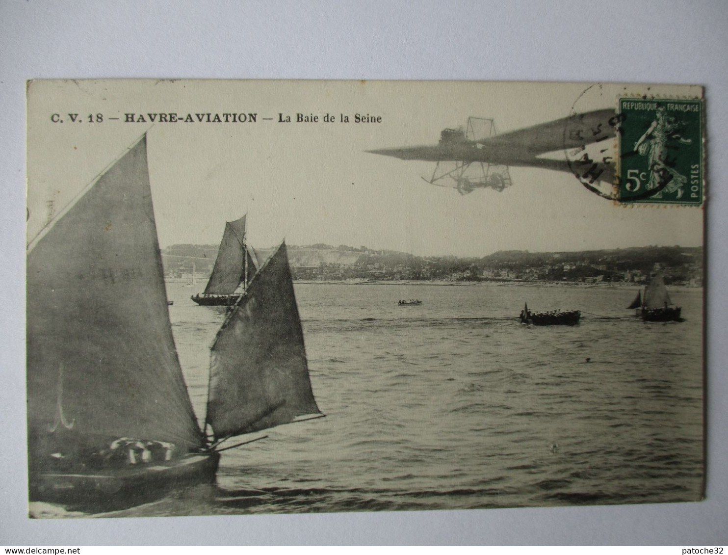 Cpa...Havre-Aviation...la Baie De Seine...1910...animée... - Fliegertreffen