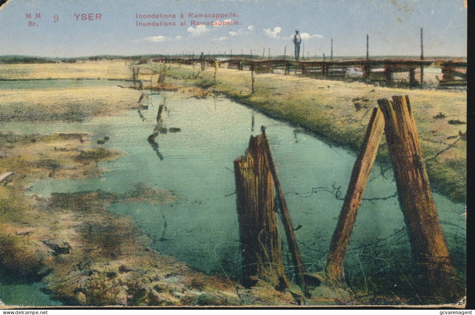 YSER  INONDATIONS A RAMSCAPPELLE.  2 SCANS - Guerra 1914-18