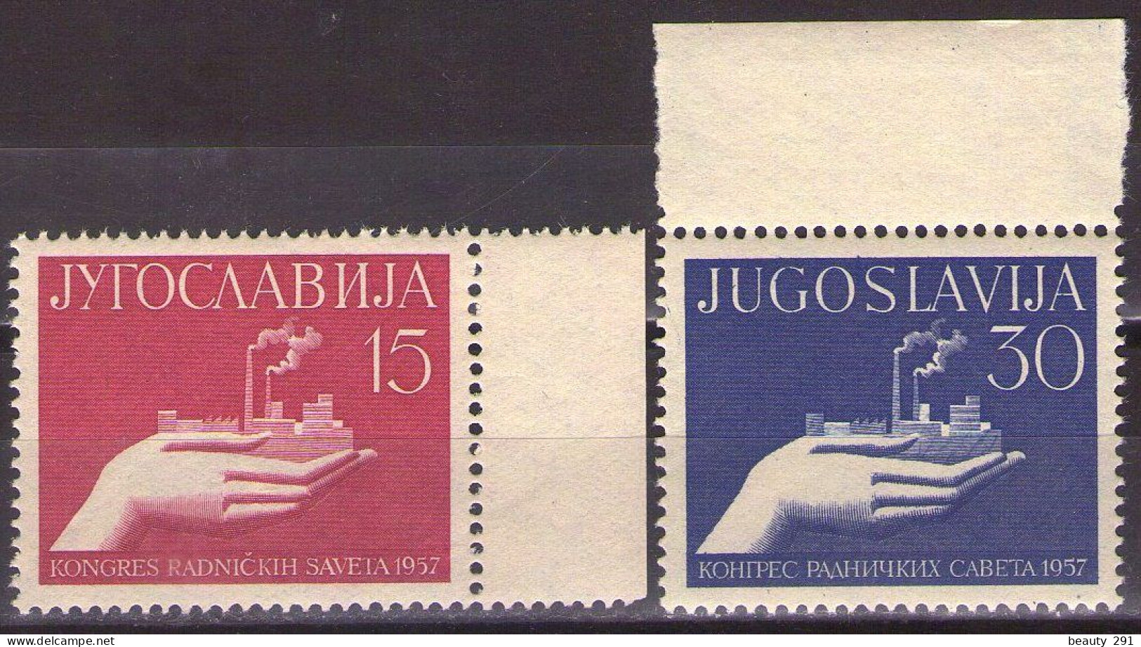 Yugoslavia 1957 - 1st Congress Of Workers Conncils - Mi 821-822 - MNH**VF - Ungebraucht