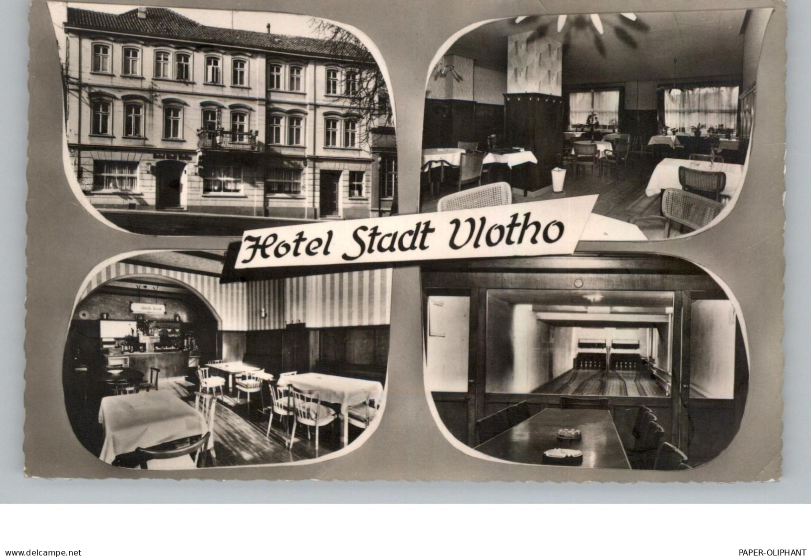 4973 VLOTHO, Hotel Stadt Vlotho, Aussen - Innenansichten, Kegelbahn, Verlag Wagner - Vlotho