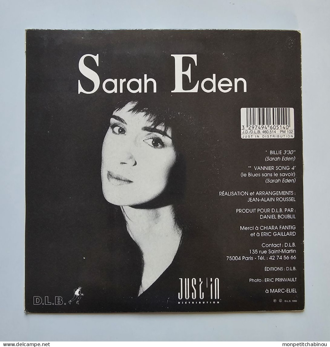45T SARAH EDEN : Billie - Autres - Musique Française